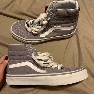 Grey high top vans